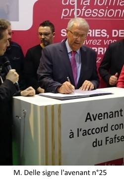 avenant n°25 à l'accord constitutif du FAFSEA